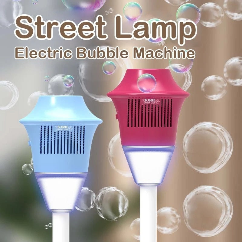 Automatic Outdoor Bubble Maker with LED Lights, Built-in Rechargeable Battery, Safe for Ages 3+