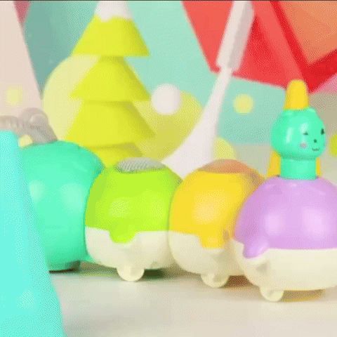 Baby Crawling Caterpillar Toy with Sound, Lights, Obstacle Avoidance, Safe for 6 Months+