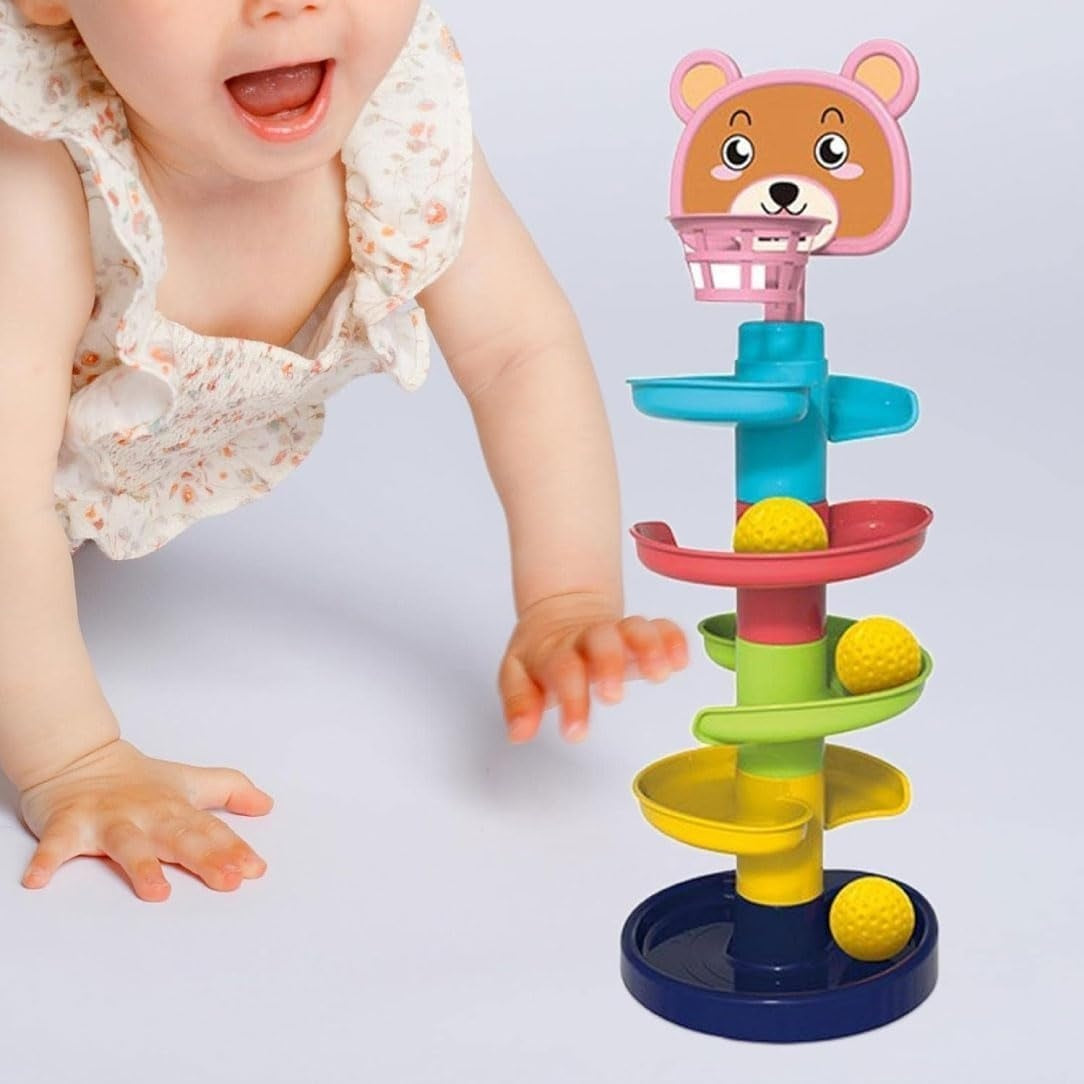 Ball Drop Toy with Multi-Layer Options and Non-Toxic Design, Safe for Ages 1+.