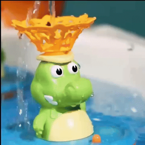 Bath Toy, Crocodile Water Spray with LED Lights, Multiple Spray Nozzles, Safe for Ages 3+