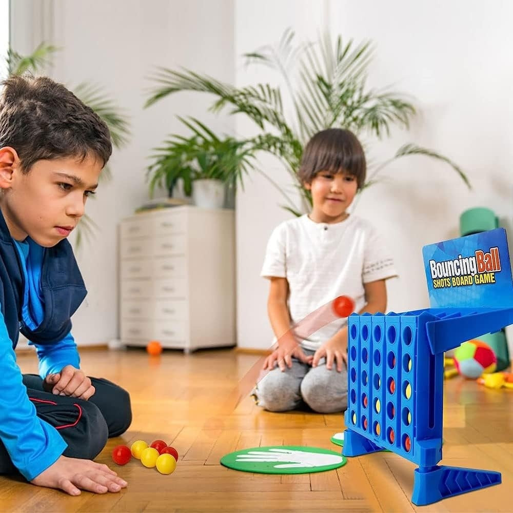 Connect Board Game with Four in a Row to Win, Colorful Balls and Safe for Ages 3+