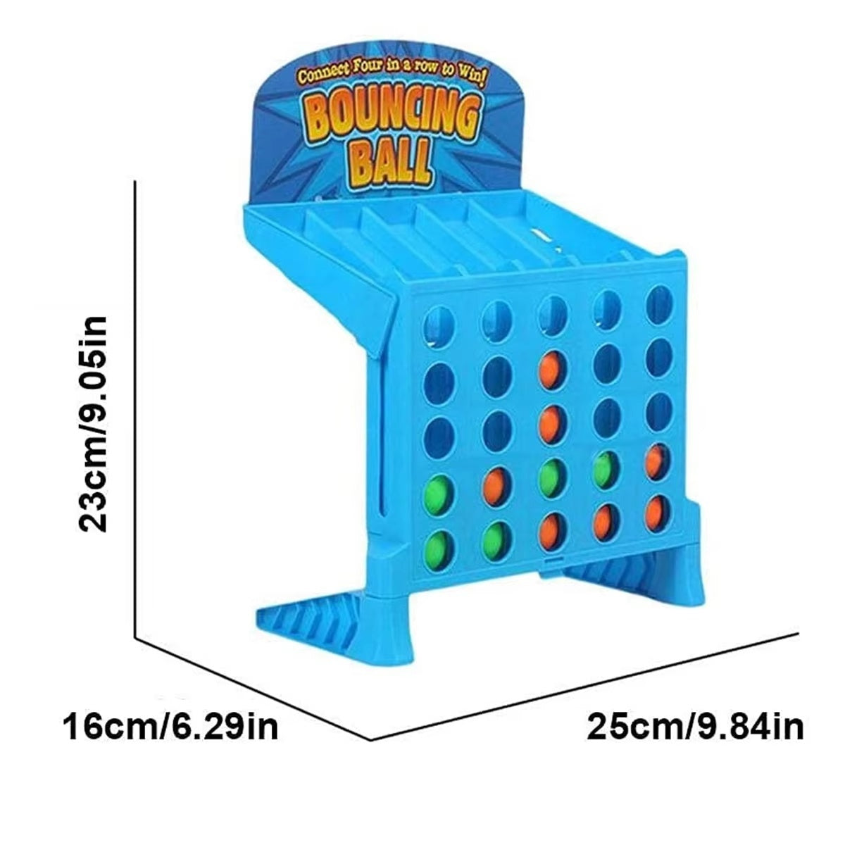 Connect Board Game with Four in a Row to Win, Colorful Balls and Safe for Ages 3+
