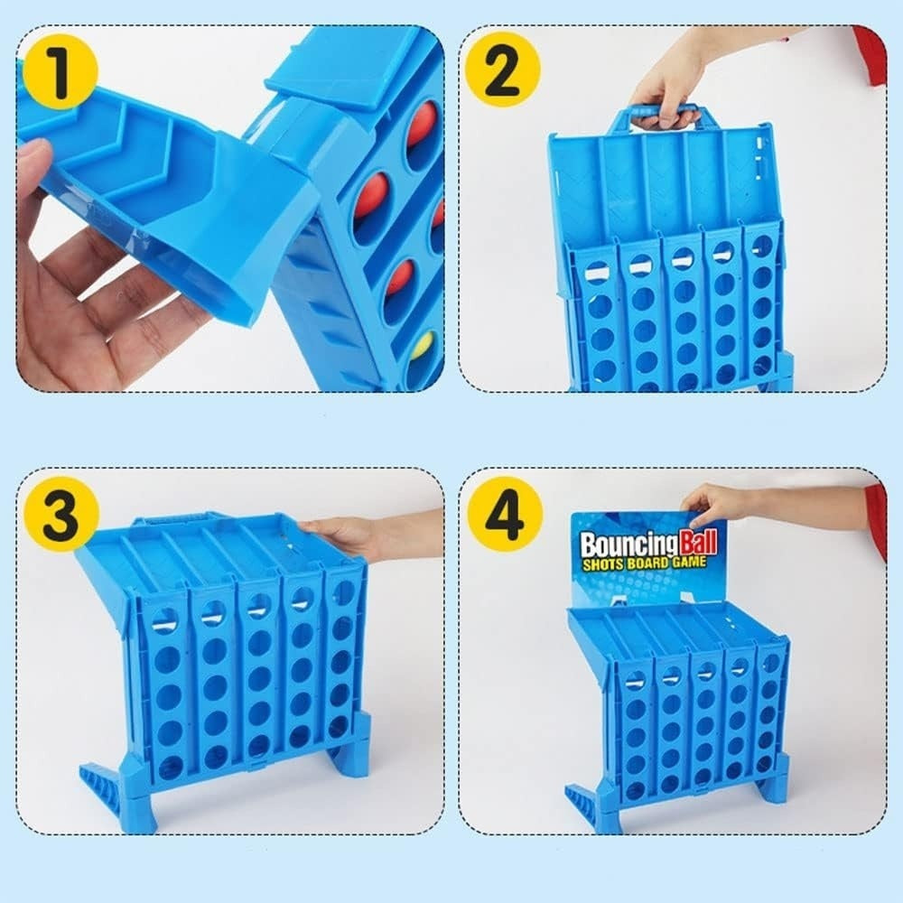 Connect Board Game with Four in a Row to Win, Colorful Balls and Safe for Ages 3+