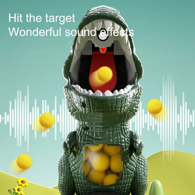 Dinosaur Shooting Toy with Sound, Lights, and Mist Spray Mode, Safe for Ages 3+