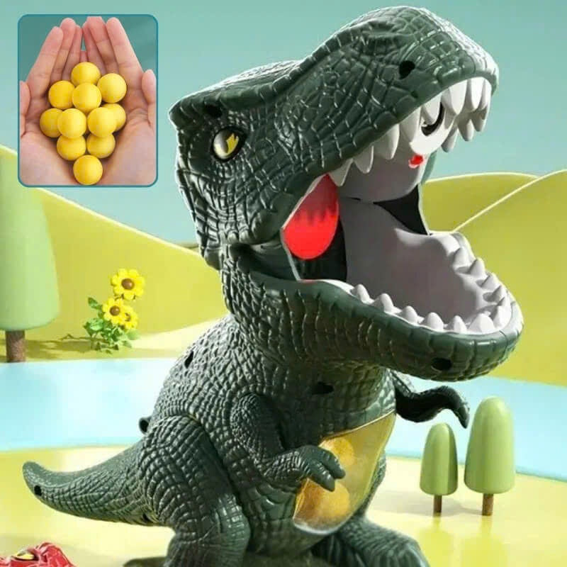 Dinosaur Shooting Toy with Sound, Lights, and Mist Spray Mode, Safe for Ages 3+