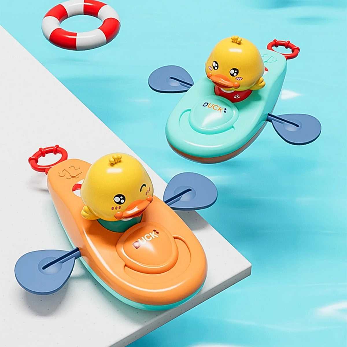 Duck Kayak Toy, Cute Bath Accessory, Compact and Easy to Use, Safe for Ages 2+