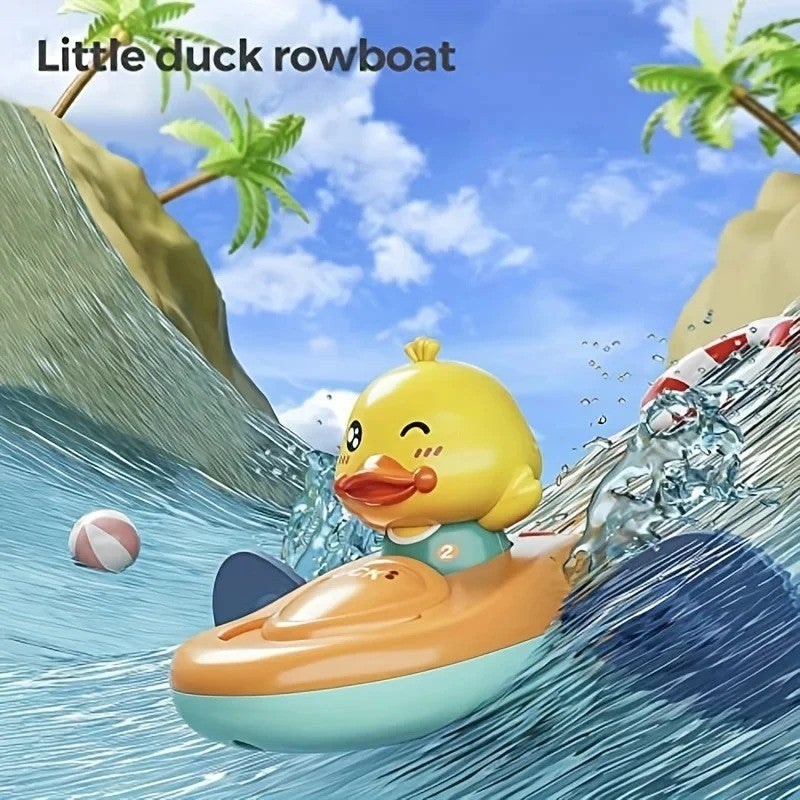 Duck Kayak Toy, Cute Bath Accessory, Compact and Easy to Use, Safe for Ages 2+