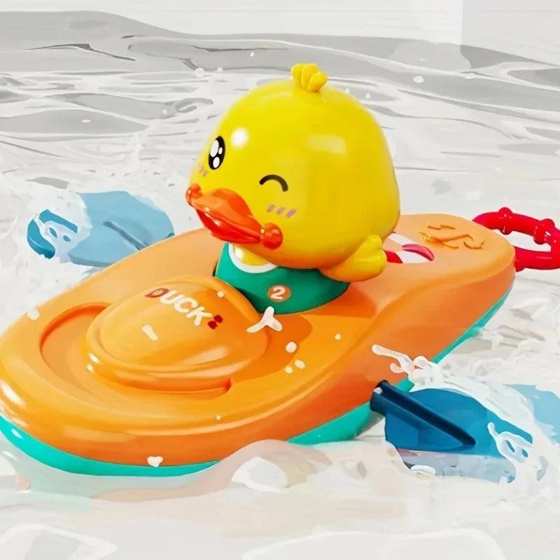 Duck Kayak Toy, Cute Bath Accessory, Compact and Easy to Use, Safe for Ages 2+