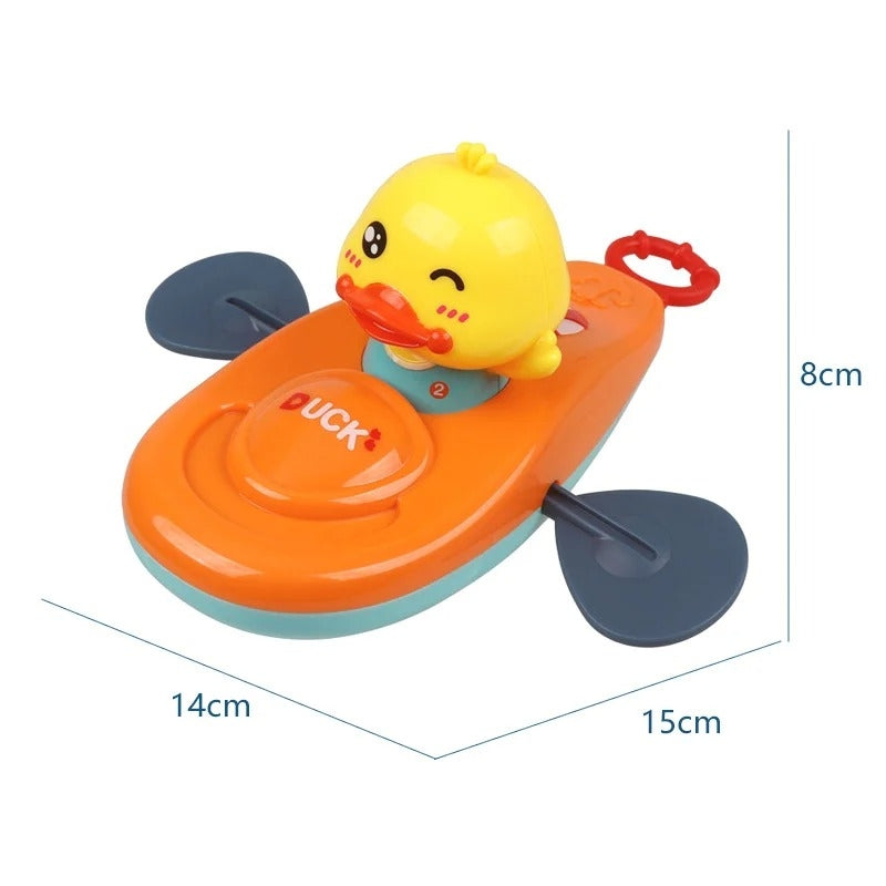 Duck Kayak Toy, Cute Bath Accessory, Compact and Easy to Use, Safe for Ages 2+