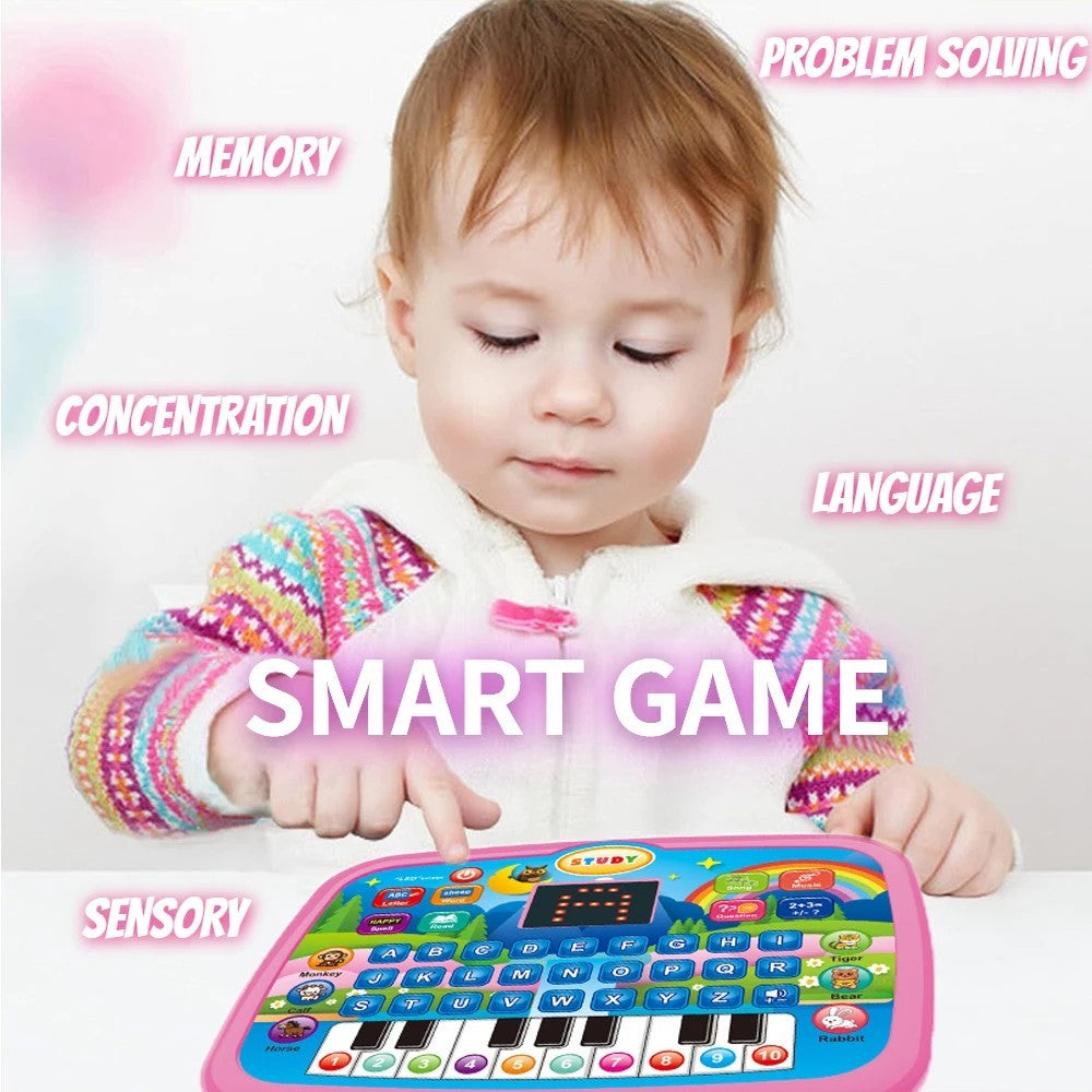 Educational Learning Tablet Toy with Sound Effects and LED Screen Safe for Ages 3+