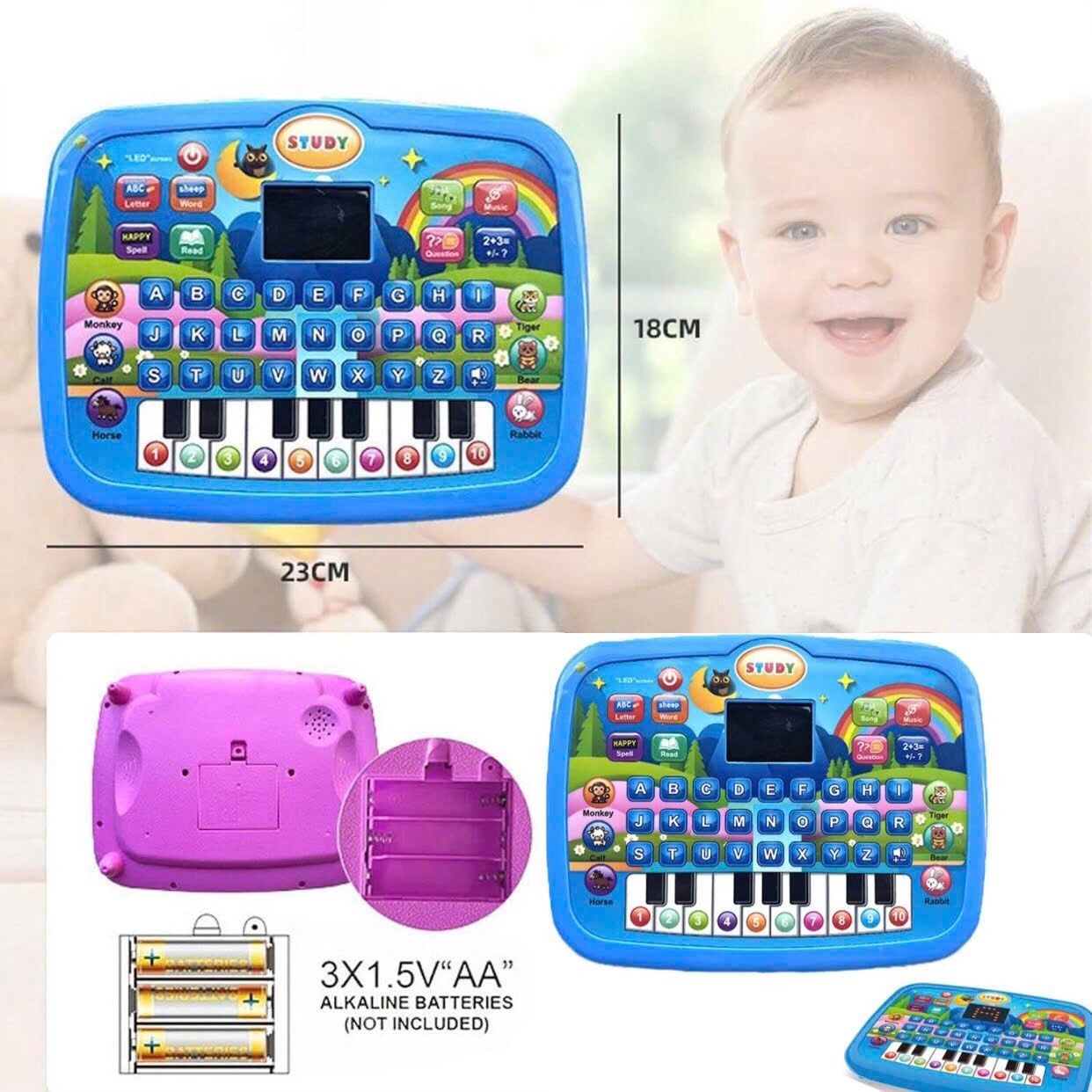 Educational Learning Tablet Toy with Sound Effects and LED Screen Safe for Ages 3+