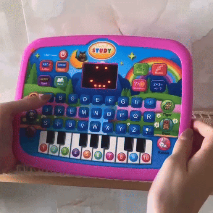 Educational Learning Tablet Toy with Sound Effects and LED Screen Safe for Ages 3+