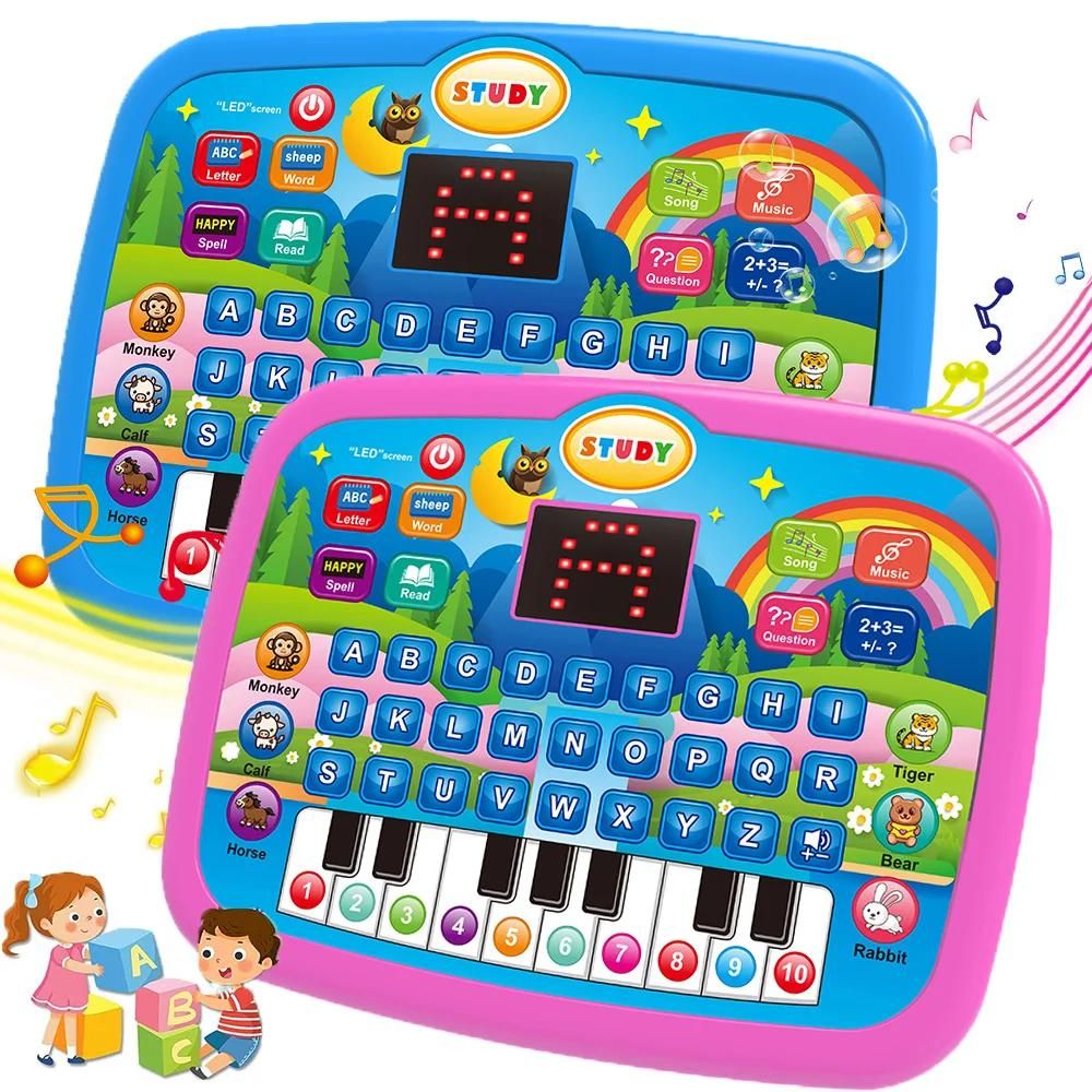 Educational Learning Tablet Toy with Sound Effects and LED Screen Safe for Ages 3+