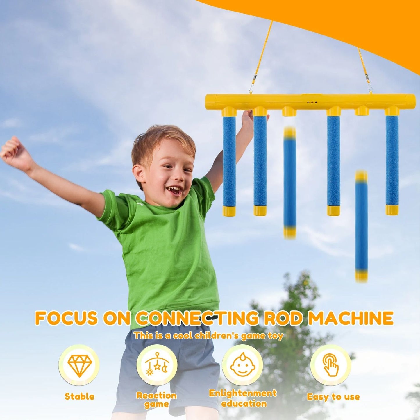 Fun Falling Sticks Challenge Game, Rechargeable and Temperature Adjustable, Safe for Ages 5+