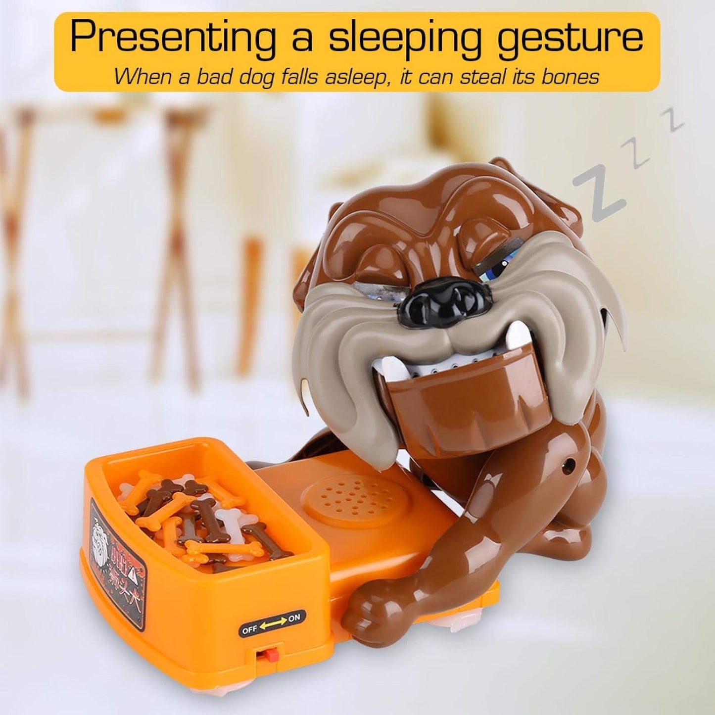 Funny Tricky Toy Wake-Up Dog Surprise Game with Safe and Non-Toxic Materials for Kids Ages 3+