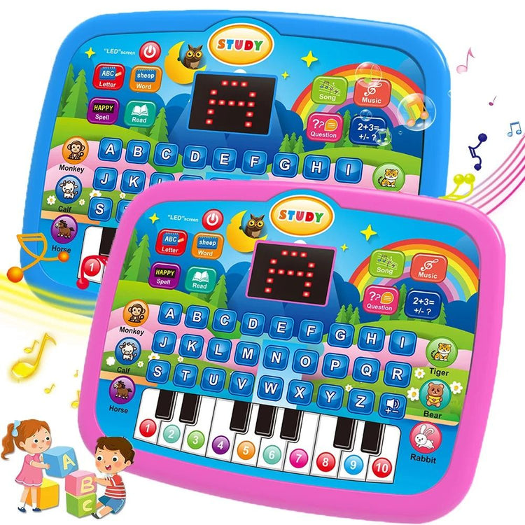 Kids’ Educational Tablet Toy with LED Screen, Sound, and Multiple Learning Modes, Safe for Ages 3+