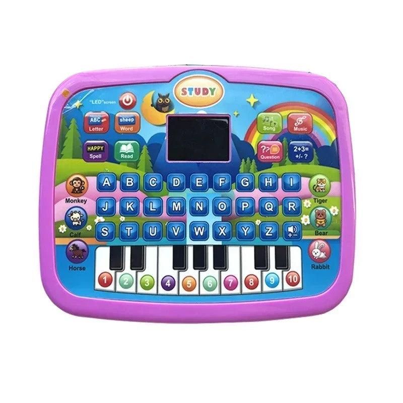 Kids’ Educational Tablet Toy with LED Screen, Sound, and Multiple Learning Modes, Safe for Ages 3+