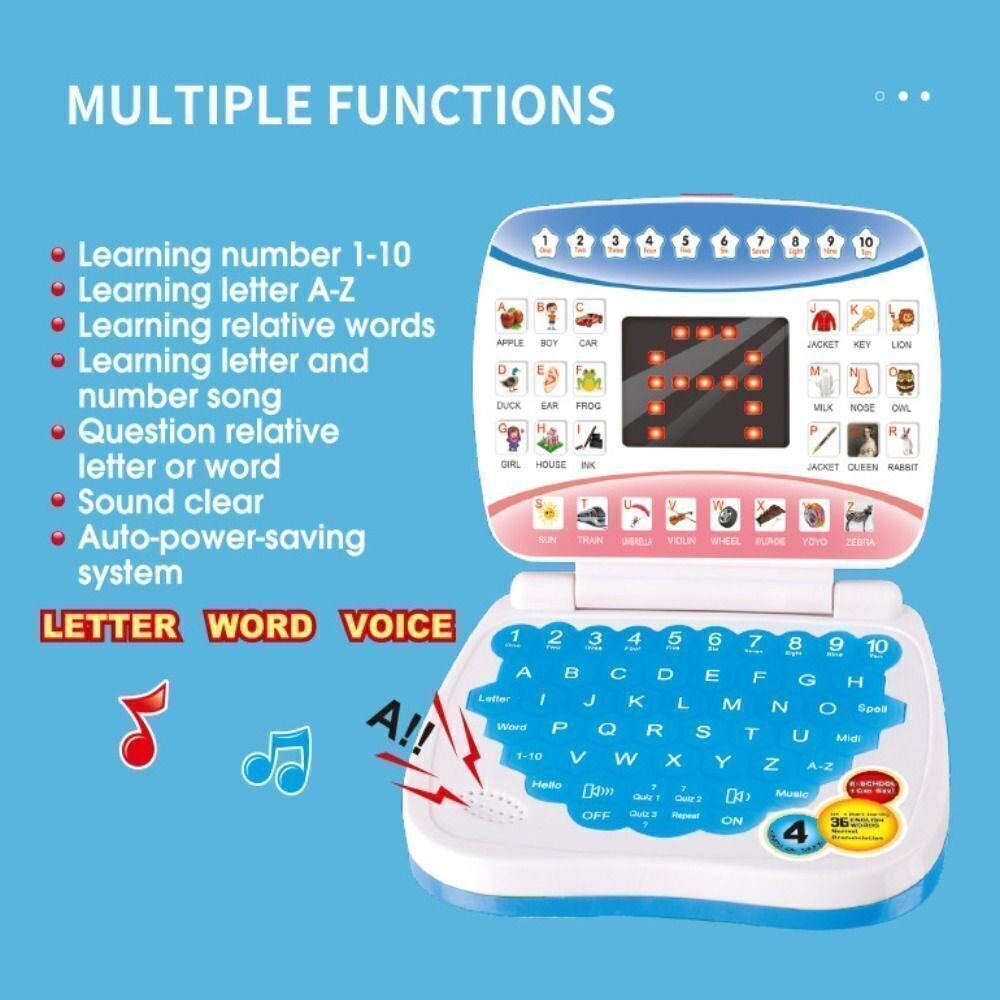Kids Learning Laptop with 5 Learning Modes, LED Display Screen, Safe for Ages 3+