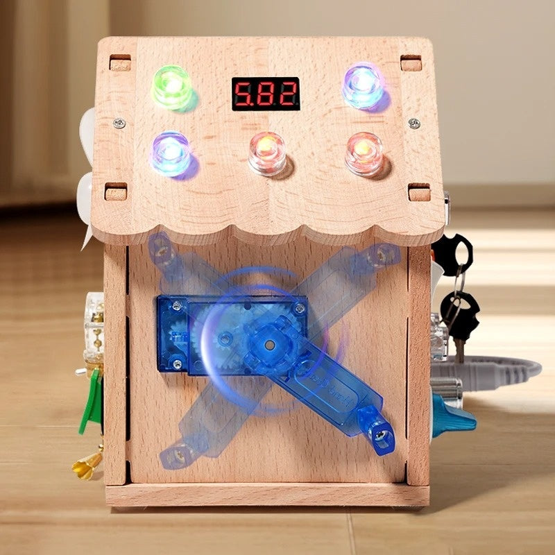 Montessori Busy House Toy with Sound, Light, Portable and Safe for Ages 3+