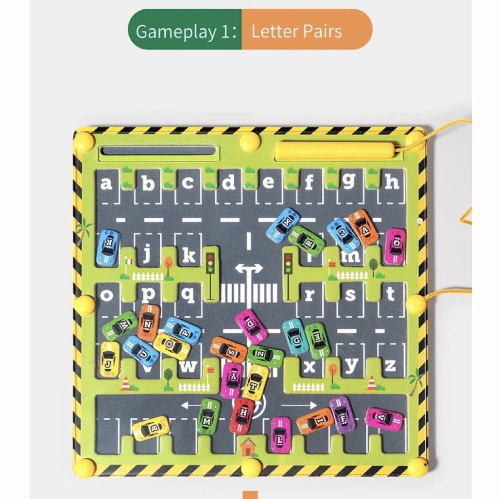 Montessori Magnetic Maze – Alphabet Learning Toy for Ages 3+ with Multiple Gameplay Modes and Safe Materials