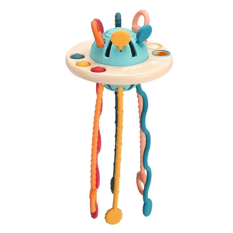 Montessori Sensory Toy with Unique UFO Design, Multi-functional Play, and Safe for Ages 6+ Months