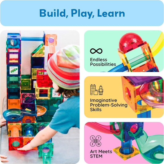 STEM Building Toy Helps Spatial Skill Development with Strong Magnetic Design, Safe for Ages 3+