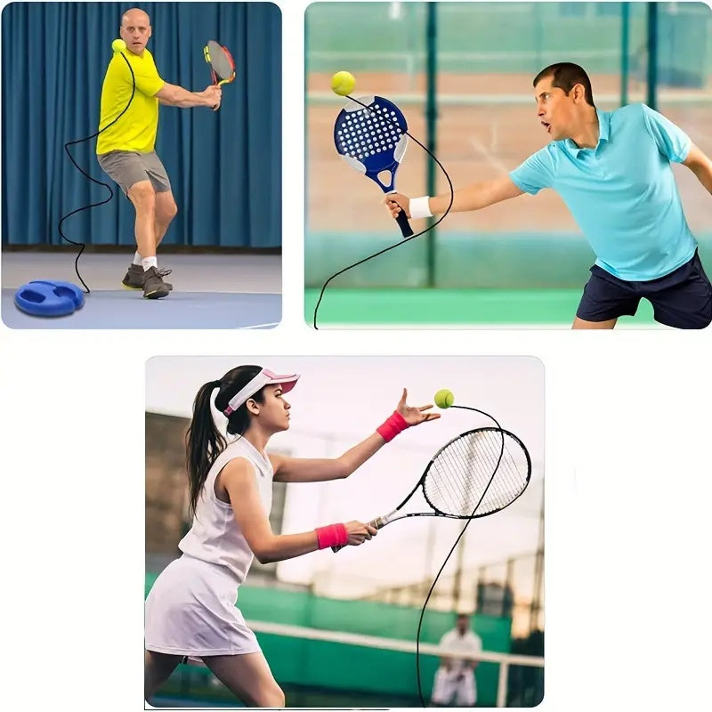 Tennis Trainer Rebound Ball for Self-Practice with Elastic Ball and Anti-Slip Base