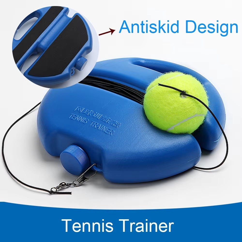 Tennis Trainer Rebound Ball for Self-Practice with Elastic Ball and Anti-Slip Base