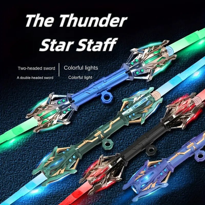 120 cm Double - Headed LED Colorful Lightsaber Toy - Extendable Laser Sword for Kids and Adults