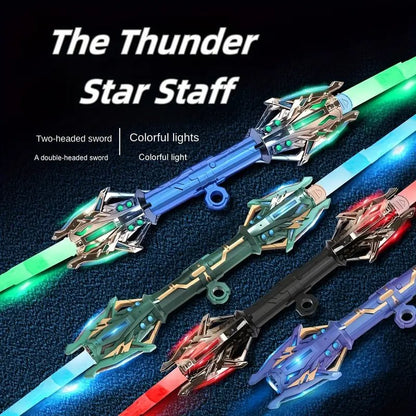 120 cm Double - Headed LED Colorful Lightsaber Toy - Extendable Laser Sword for Kids and Adults