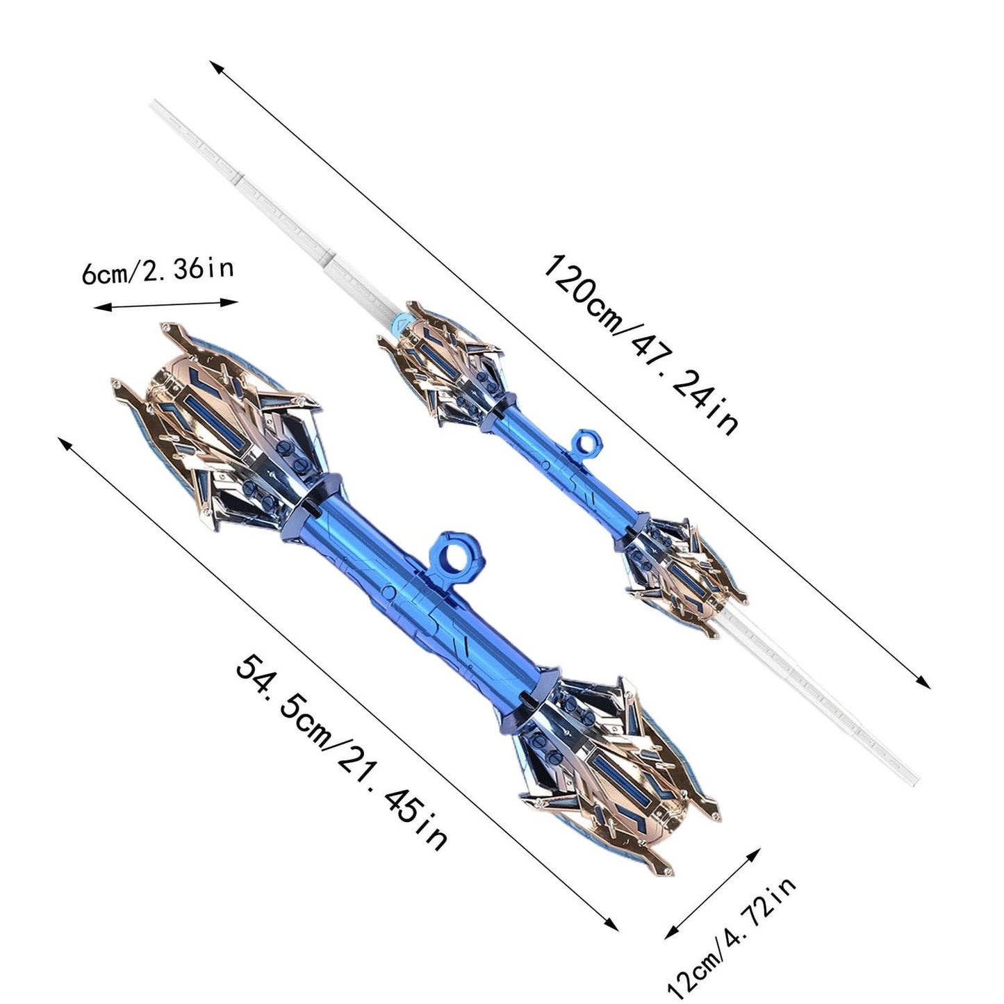 120 cm Double - Headed LED Colorful Lightsaber Toy - Extendable Laser Sword for Kids and Adults