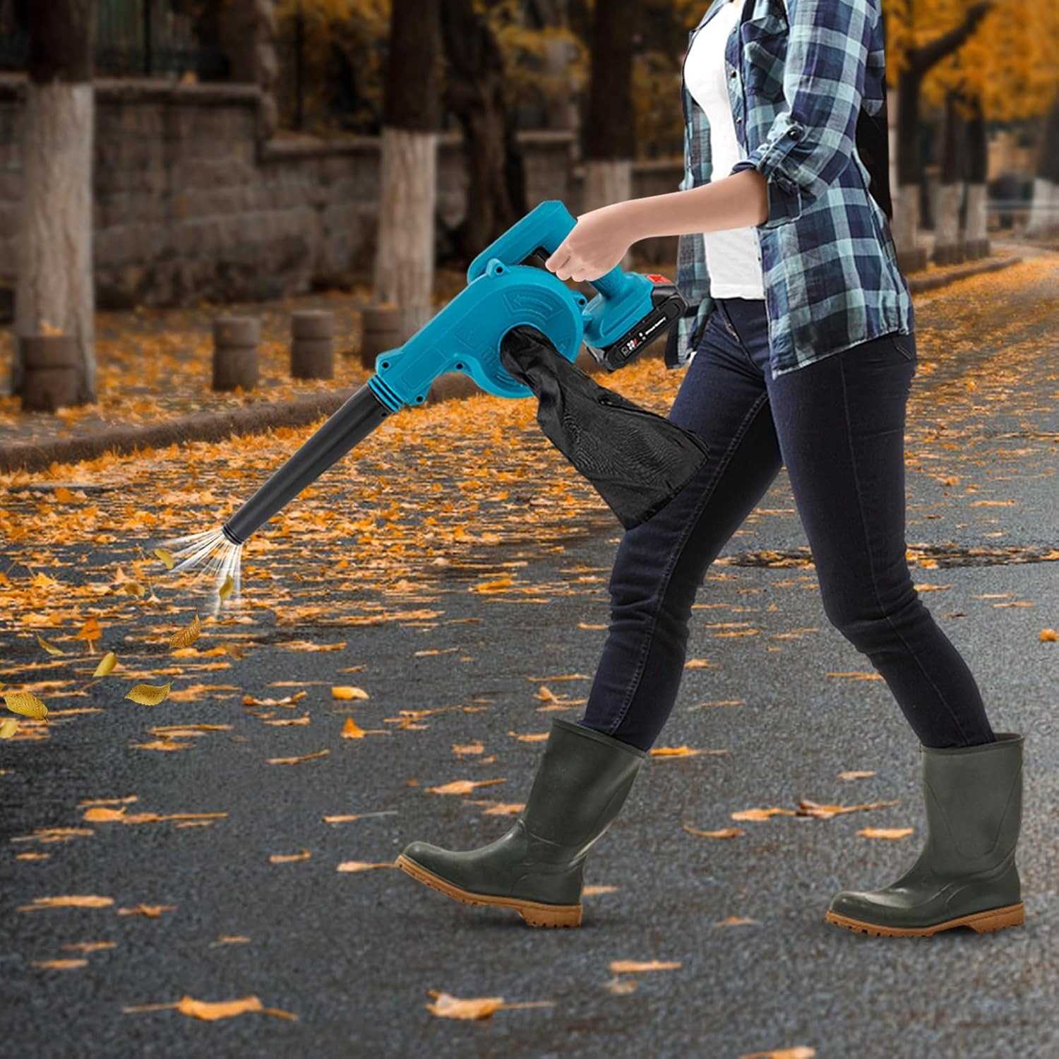 2-in-1 Cordless Leaf Blower & Vacuum – Portable Electric Garden Blower with Strong Suction for Yard Cleaning & Debris Removal