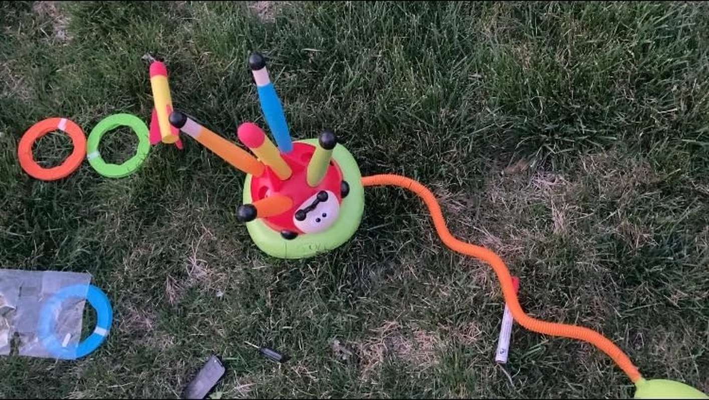 3-in-1 Active Play Toy – Jump, Ring Toss & Rocket Launch with Musical & Remote-Controlled, Easy to Assemble, Safe for Ages 3+