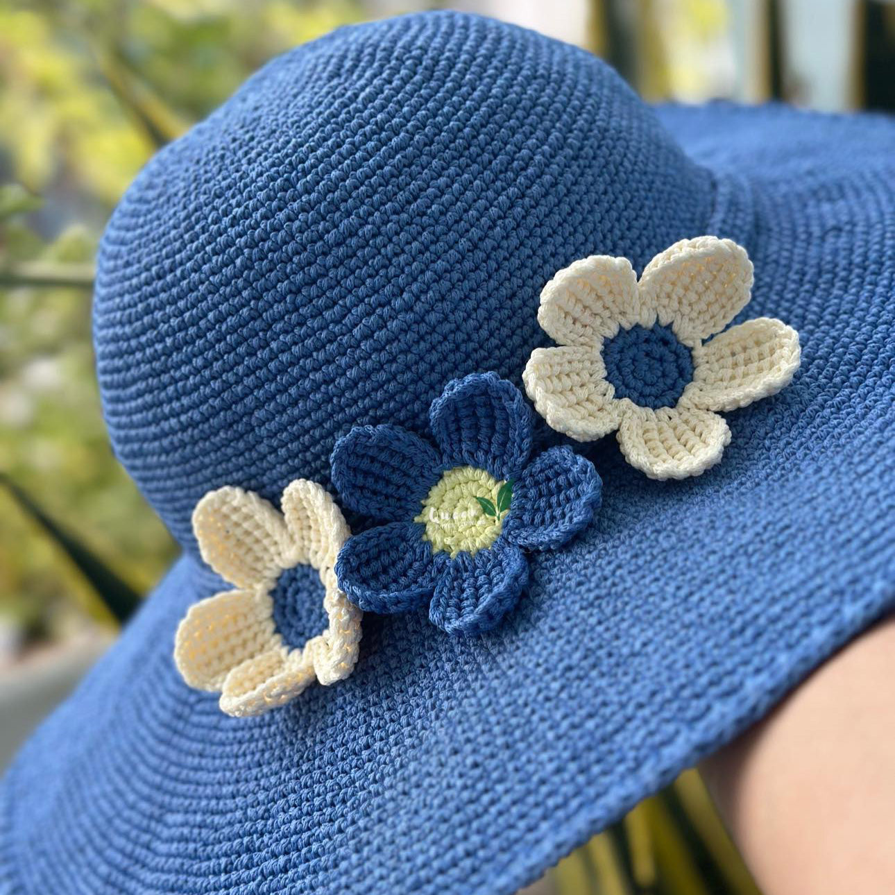 Hat Made Of Crochet Wool