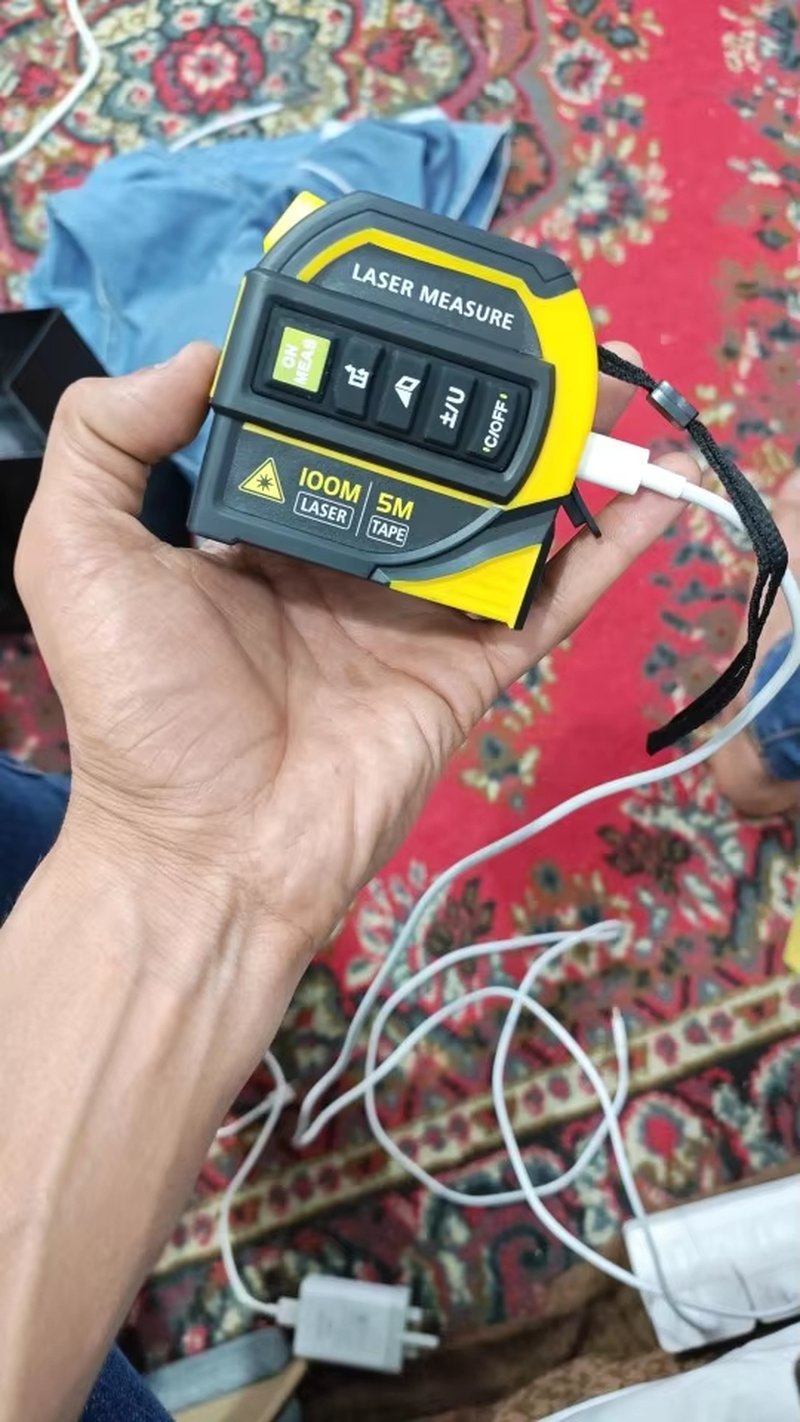 5-in-1 Digital Bluetooth Laser Tape Measure – Smart Electronic Measuring Tool with App Sync