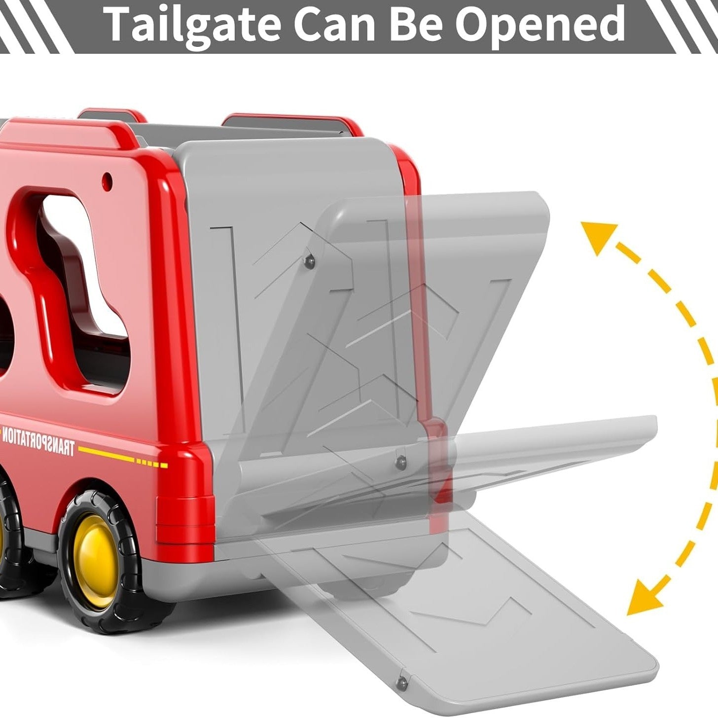 5-in-1 Rescue Vehicle Fire Truck with Inertial Friction Power, Rotatable Front Cab, Lights & Sound Effects, Safe for Ages 3+