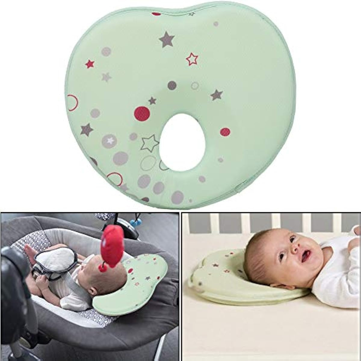 Baby Head Shaping Pillow with Breathable Hollow Design