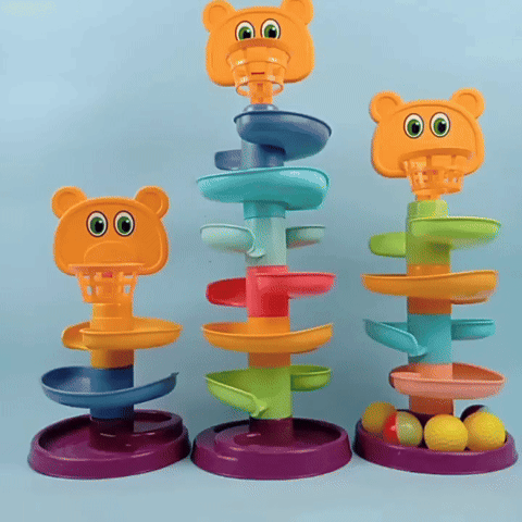Ball Drop Toy with Multi-Layer Options and Non-Toxic Design, Safe for Ages 1+.