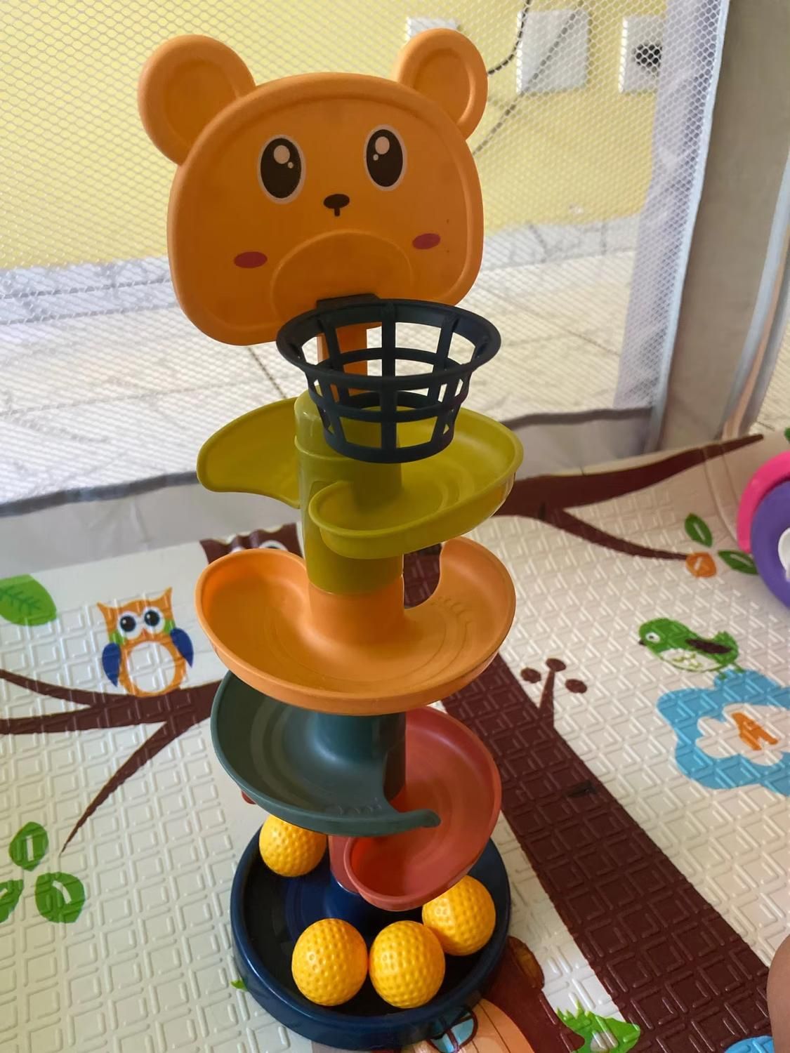 Ball Drop Toy with Multi-Layer Options and Non-Toxic Design, Safe for Ages 1+.