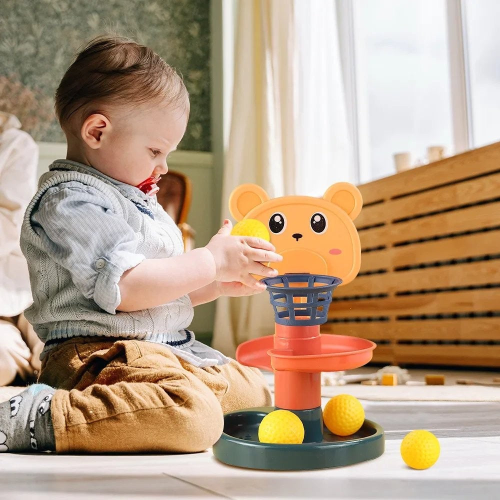 Ball Drop Toy with Multi-Layer Options and Non-Toxic Design, Safe for Ages 1+.