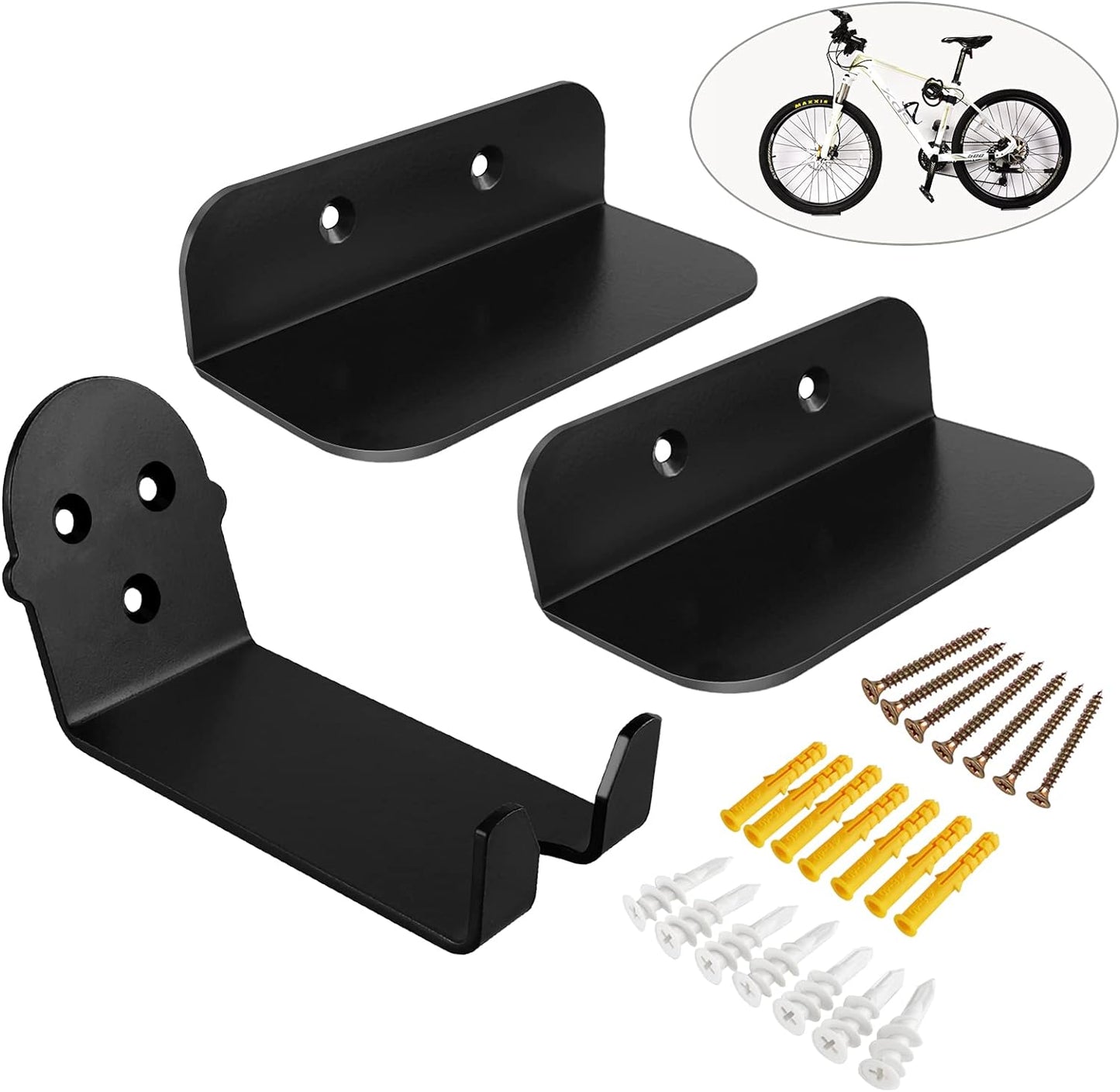 Metal Wall Bike Rack For Mountain And Road Bikes