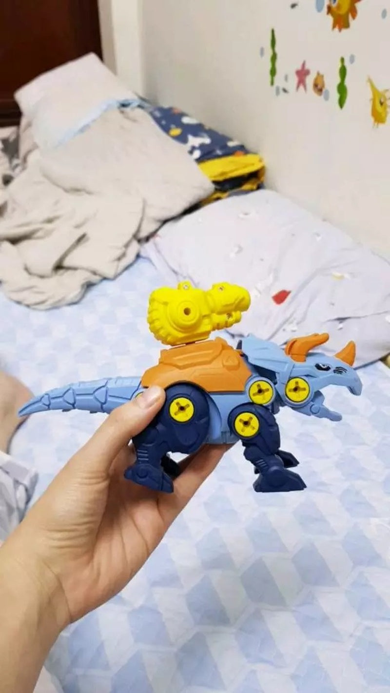 Build & Blast Dinosaur Adventure Set with Foam Bullet Launcher, Easy to Assemble and Disassemble, Safe for Ages 3+
