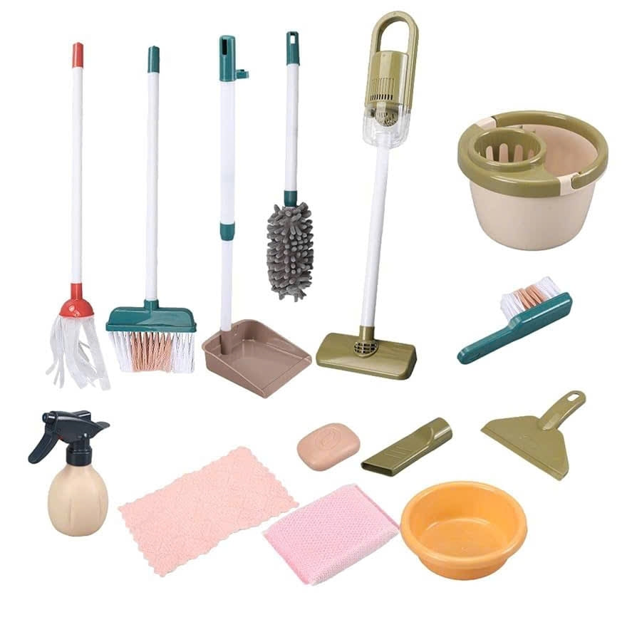 Cleaner Tool Toy with Hanging Rack, Easy to Assemble and Disassemble, Safe for Ages 3