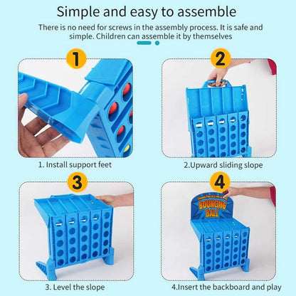 Connect Board Game with Four in a Row to Win, Colorful Balls and Safe for Ages 3+