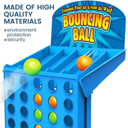 Connect Board Game with Four in a Row to Win, Colorful Balls and Safe for Ages 3+