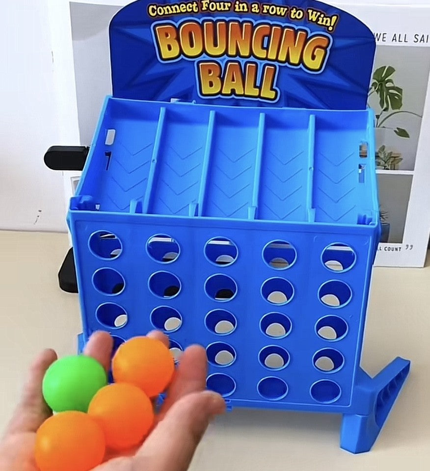 Connect Board Game with Four in a Row to Win, Colorful Balls and Safe for Ages 3+