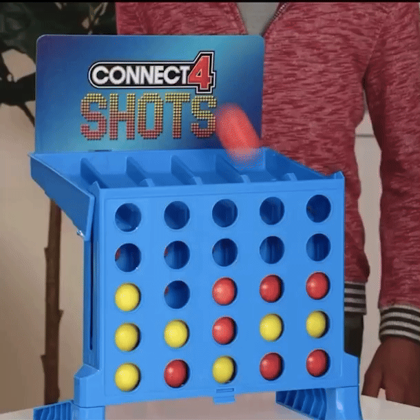 Connect Board Game with Four in a Row to Win, Colorful Balls and Safe for Ages 3+