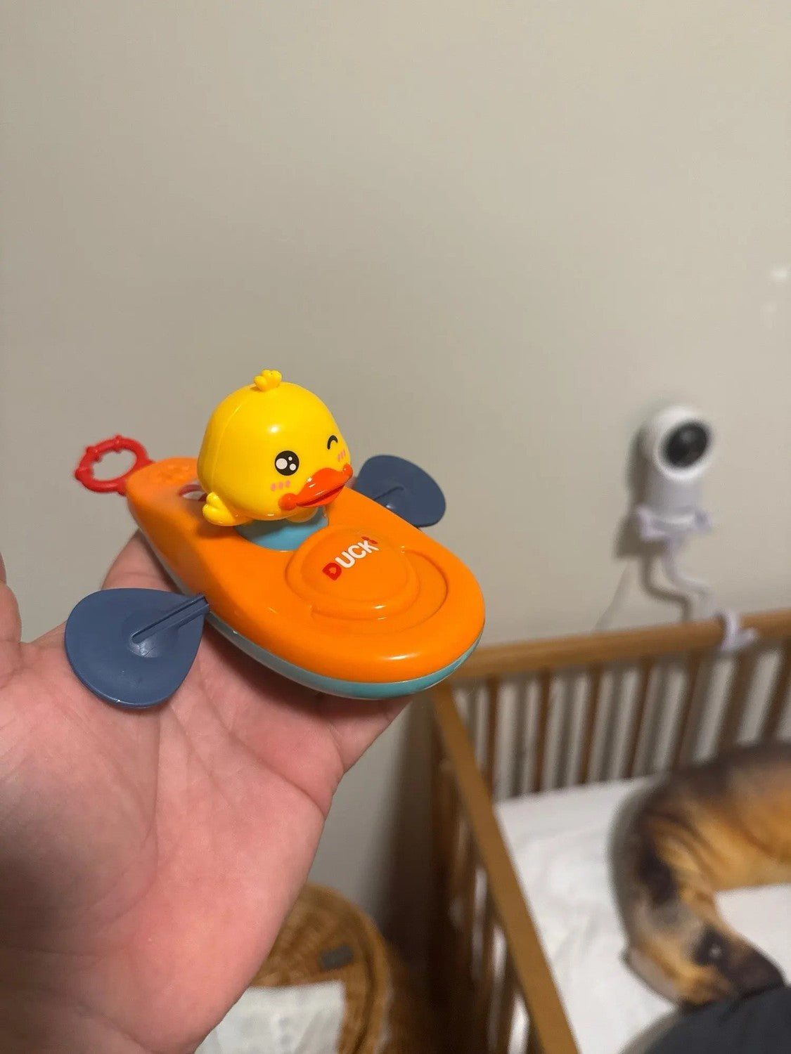 Duck Kayak Toy, Cute Bath Accessory, Compact and Easy to Use, Safe for Ages 2+
