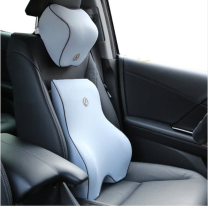 Ergonomic Memory Foam Lumbar and Neck Support Cushion Set