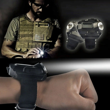 Tactical Survival Watch Flashlight With Compass